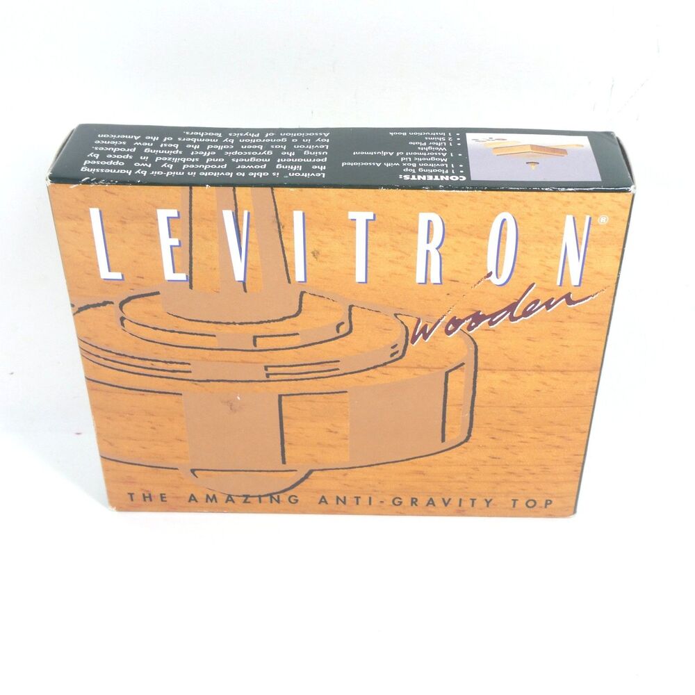 Levitron Wooden Anti-Gravity Top Floating Magnets Toy 1996 Vintage